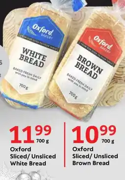 Oxford Freshmarket Oxford Sliced/ Unsliced Brown Bread offer