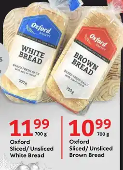 Oxford Freshmarket Oxford Sliced/ Unsliced White Bread offer