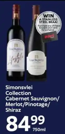 Oxford Freshmarket Simonsvlei Collection Cabernet Sauvignon/ Merlot/ Pinotage/ Shiraz offer