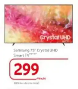 Chatz Connect Samsung 75" Crystal UHD Smart TV offer