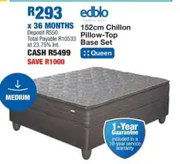 OK Furniture 152cm Chillon Pillow-Top Base Set offer