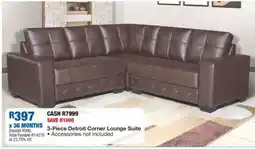 OK Furniture 3-Piece Detroit Corner Lounge Suite offer