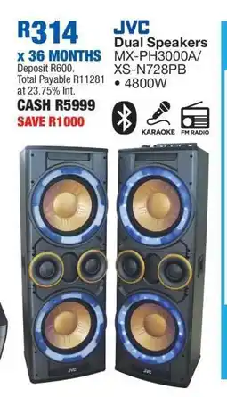 OK Furniture JVC Dual Speakers offer