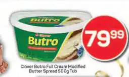 Pick n Pay Clover Butro Full Cream Modified Butter Spread 500g Tub offer