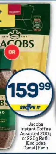 Pick n Pay Jacobs Instant Coffee Assorted 200g or 230g Refill (Excludes Decaf) Each offer