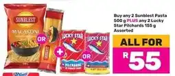 Game Sunblest Pasta & Lucky Star Pilchards Combo offer