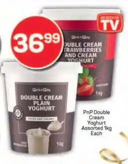 Pick n Pay PnP Double Cream Yoghurt Assorted 1kg Each offer