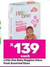 Game Little One Baby Nappies Value Pack Assorted Sizes offer
