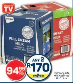 Pick n Pay PnP Long Life Milk Assorted 6 x 1 Litre offer