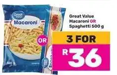 Game Great Value Macaroni OR Spaghetti offer