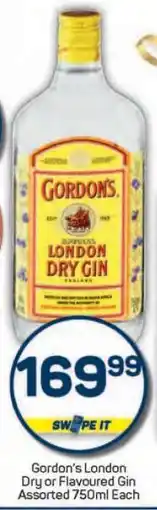 Pick n Pay Gordon's London Dry or Flavoured Gin offer