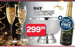 Pick n Pay Hypermarket Champagne Cooler with Free KWV Sparkling Cuvee Brut offer