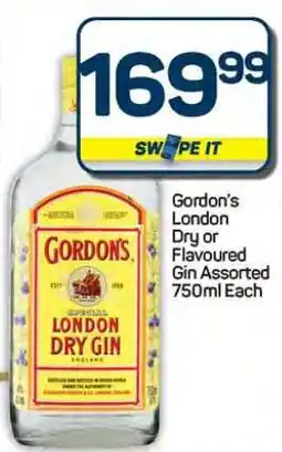Pick n Pay Hypermarket Gordon's London Dry or Flavoured Gin offer