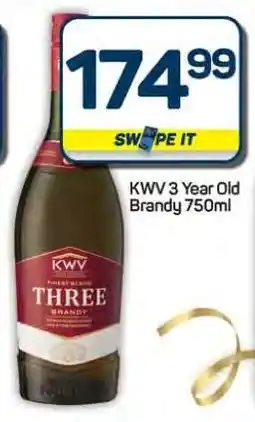 Pick n Pay Hypermarket KWV 3-Year Old Brandy 750ml offer