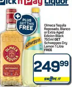 Pick n Pay Hypermarket Olmeca Tequila Reposado, Blanco or Extra Aged Edicion Black 750ml offer