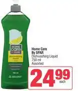 Spar Home Care By Spar Dishwashing Liquid Assorted-750ml offer