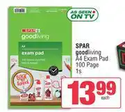 Spar Spar Good Living A4 Exam Pad 100 Page-1s offer