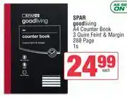 Spar Spar Good Living A4 Counter Book 3 Quire Feint & Margin 288 Page-1s offer