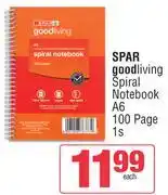 Spar Spar Good Living Spiral Notebook A6 100 Page-1s offer