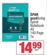 Spar Spar Good Living Spiral Notebook A5 140 Page-1s offer
