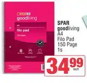 Spar Spar Good Living A4 Filo Pad 150 Page-1s offer