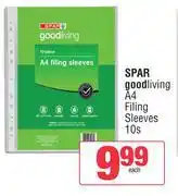 Spar Spar Good Living A4 Filling Sleeves-10s offer