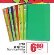 Spar Spar Good Living Quotation Folder-Each offer
