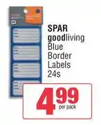 Spar Spar Good Living Blue Border Labels-24s Per Pack offer