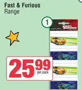 Spar Fast & Furious A4 Book Labels-16s Per Pack offer