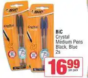 Spar Bic Cristal Medium Pens Black, Blue-2s Per Pack offer