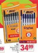 Spar Bic Crystal Medium Pens Black, Blue 4 + 3 Free-7s Per Pack offer