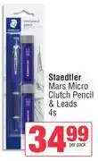 Spar Staedtler Mars Micro Clutch Pencil & Leads-4s Per Pack offer