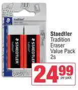 Spar Staedtler Tradition Eraser Value Pack-2s Per Pack offer