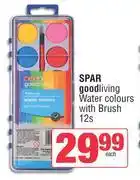 Spar Spar Good Living Water Colours With Brush-12s offer
