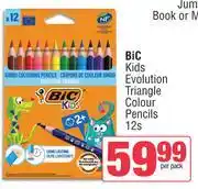 Spar Bic Kids Evolution Triangle Colour Pencils-12s Per Pack offer