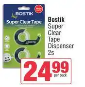 Spar Bostik Super Clear Tape Dispenser-2s Per Pack offer