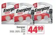 Spar Energizer Coin 2032, 2025, 2016-2s Per Pack offer