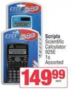 Spar Scripto Scientific Calculator 925E Assorted-1s offer