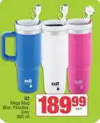 Spar O2 Mega Mug 900ml (Blue, Paradise Or Grey)-Each offer