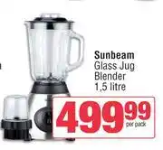 Spar Sunbeam 1.5Ltr Glass Jug Blender-Per Pack offer