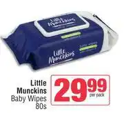 Spar Little Munchkins Baby Wipes-80 Per Pack offer