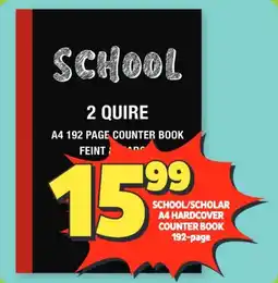 Usave School/ scholar A4 hardcover counter book offer