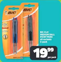 Usave Bic clic medium ball point pens offer