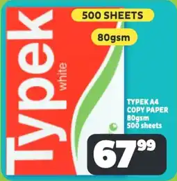 Usave Typek A4 copy paper offer