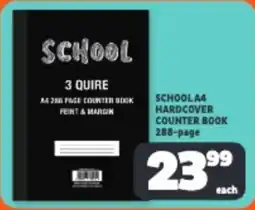 Usave School A4 hardcover counter book offer