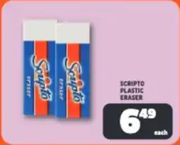 Usave Scripto plastic eraser offer