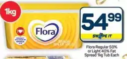 Pick n Pay Flora Regular 50% or Light 40% Fat Spread Tub offer