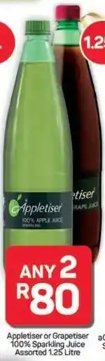 Pick n Pay Appletiser or Grapetiser 100% Sparkling Juice Assorted offer