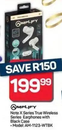 Pick n Pay Amplify Note X Series True Wireless Series Earphones with Black Case offer