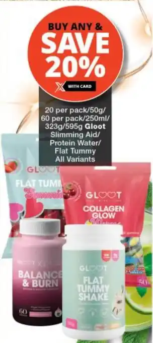 Gloot Slimming Aid/ Protein Water/ Flat Tummy All Variants